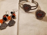 OSU jewerly set-ring bracelet and earrings