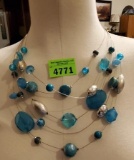 Blue and silver necklace