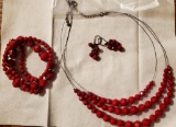 Red jewelry bundle