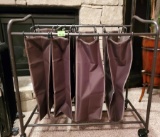 Laundry cart with 4 sections