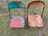 2 metal chairs