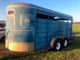 16 x 6 x 80 inch tall Horse / stock combo trailer