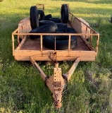 16x6 Tilting Trailer heavy duty Carrier king steel floor, will need tires. located at 15305 Wrand rd