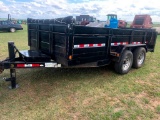 14 x 7 Bumper Pull dump Trailer with roll tarp