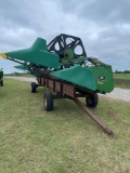 925 John Deere Combine Header on trailer