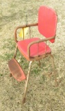Vintage Old Antique Metal High Chair