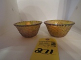 Vintage Antique Old Indian Glass Marigold Carnival Glass Bowl