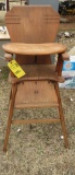 Antique old Vintage Wooden Lehman Baby Guard High Chair