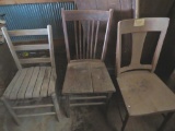 Vintage Antique Old Wooden Chairs