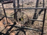 Gate with Antique Iron Wheel