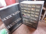 Metal Toolbox Organizer. Vintage Old Antique Toolbox