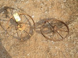 Cast Iron Wrought Iron Wheels antique Vintage