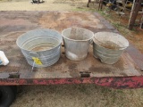 Vintage Galvanized Pail Bucket with Handles. Wash Tubs