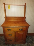 Antique Oak Washstand Dresser
