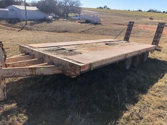 20 x 4 Flat Bed EQ Trailer 3 Axle with Ramps
