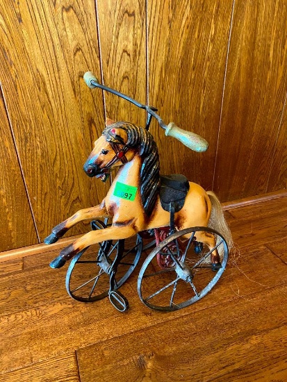 Wooden Horse on Tricycle