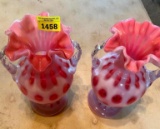 Fenton 2 Glass Vases