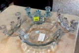 Fostoria Double Stem Candle Holders 3 1/2