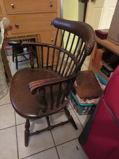 Wooden High Back Chair