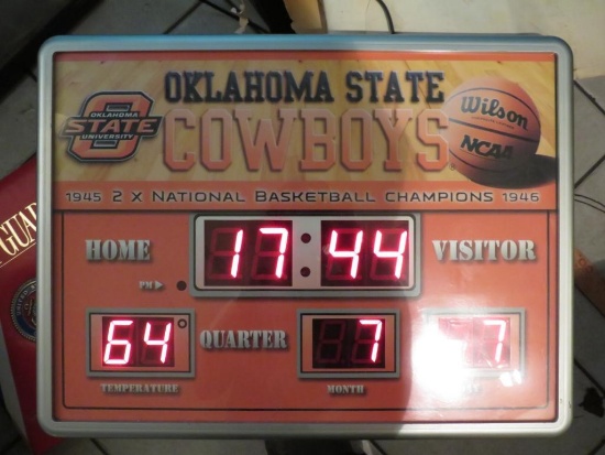 Oklahoma State Cowboys Large LED Scoreboard Clock