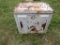 Vintage white metal ammo box 14 1/2 tall 12 wide 15 long