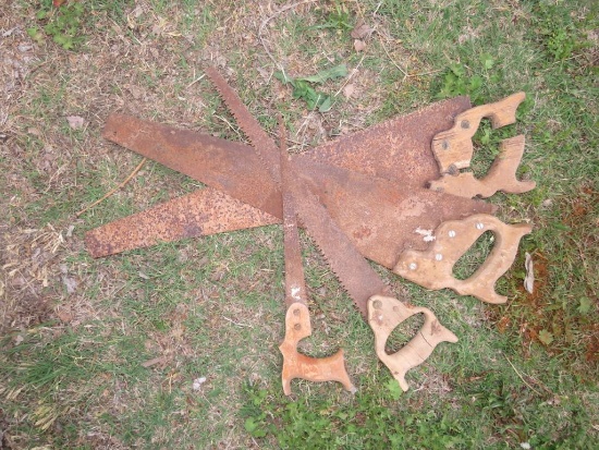 Assorted hand saws