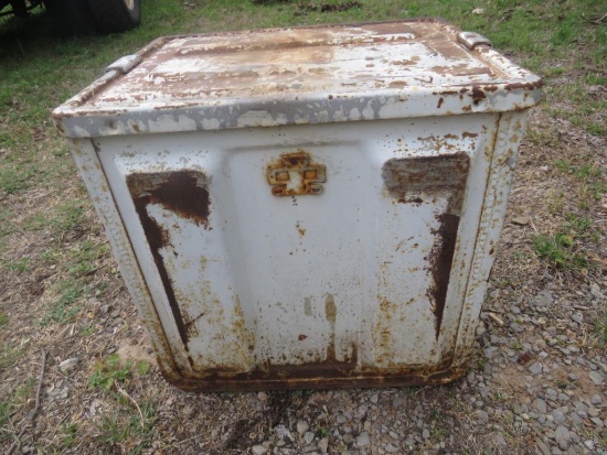 Vintage white metal ammo box