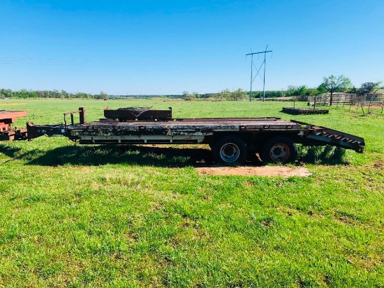 17 foot 8ft x 7ft 9in with 4 foot dovetail duel tandem axle implement trailer