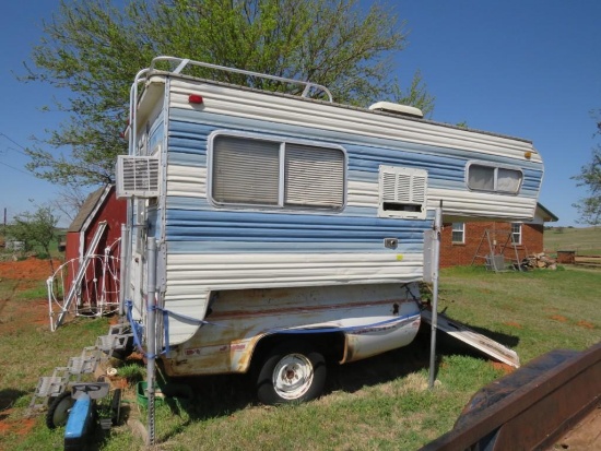 Truck bed camper. Contains not included.