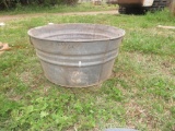 Galvanized metal bucket 18 inch in diameter