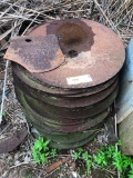 Several used disc blades.
