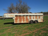 Sooner 20x6 covered trailer, stock trailer