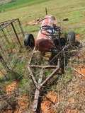 Propane tank on trailer with 40% propane and has filler hose attached
