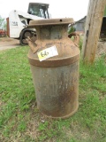 Old vintage Antique metal Milk Can with lid