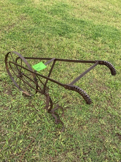 antique high wheel cultivator