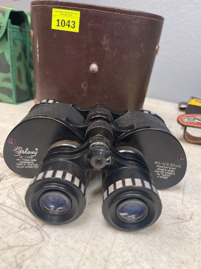 Galaxy De luxe Reg trade mark binoculars and case
