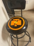 Black adjustable bar stool