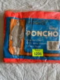 Poncho size 52in x 8in PVC snap closure roomy hood