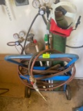 Two wheel dolly hoses torche guages bottle do not go