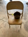 Cast-iron pot metal chair