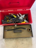 Toolbox plastic with miscellaneous tools