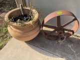 Outdoor decor with pot