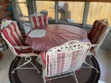 Patio furniture and rug