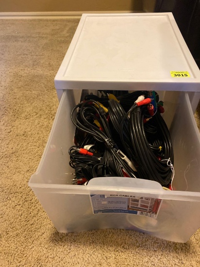 Sterilite Stackable Drawer with Assorted Cables