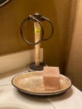 Hand Towel Rack, Soap Tray & Candle