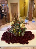 Artificial Floral Arrangement with Table Runner