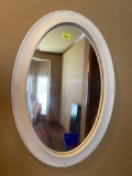 White Oval Mirror