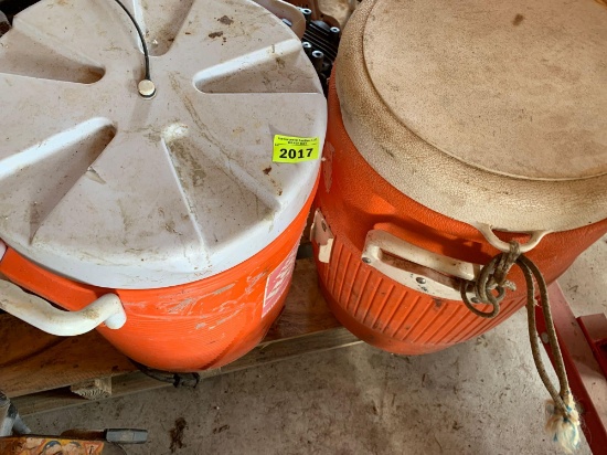 two igloo water jugs