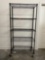 Black Metal Shelf with Casters
