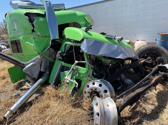 wrecked peterbilt cab no title bill of sale